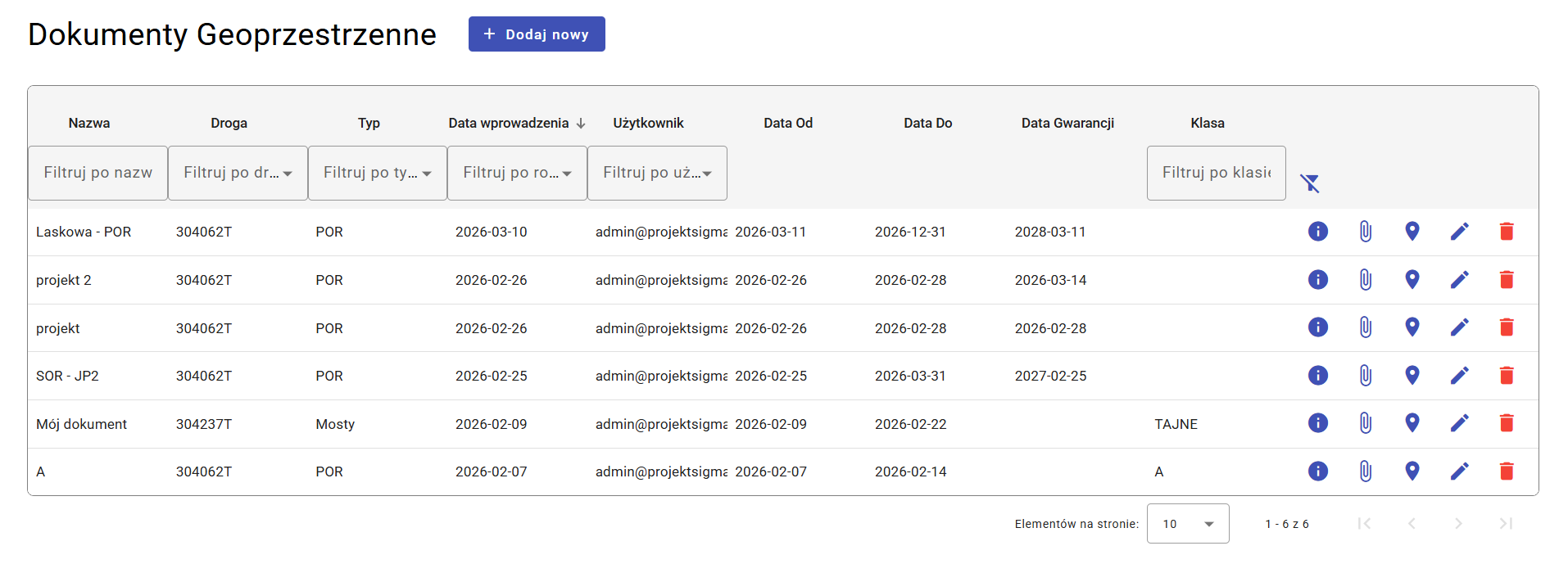 Formularz nowy dokument