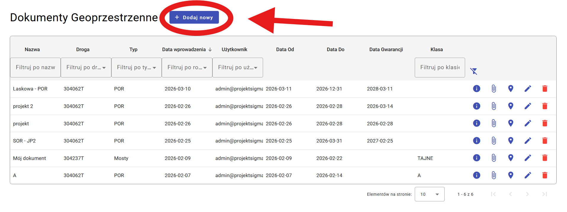 Formularz nowy dokument