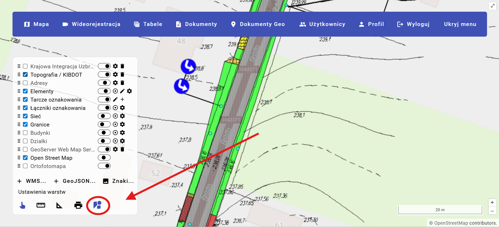 Instrukcja przeciągania ikonki StreetView
